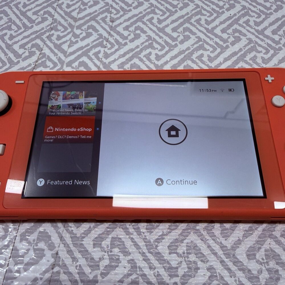 Nintendo Switch Lite Coral Pink 32GB Tested Working No Charger Read Description - Picture 7 of 14